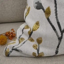 YOUR SMILE Classical Embroidery Jacquard Yellow/Gold Square Decorative Throw Pillow Case Cushion Cover 18x18 inch by CozyNest Decor