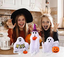 Halloween Decorations - Set of 3 Cute Spooky Ghosts Crafts - Ghost Decorations Indoor Halloween Decor for Party Table Home Room Kitchen Office by CozyNest Decor