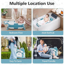 TPN Collapsible Baby Bathtub, Baby Bath Tub with Soft Cushion & Real-Time Thermometer, Baby Bathtub Infant to Toddler Tub (0-36 Months), Portable Newborn Travel Bath tub by TinyTreasures Baby Boutique