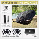 Miztli Camping Hammock -Portable Hammock w/Spacious Net & Tree Straps w/Adjustable Loops, Double and Single Hammock for Outdoor, Indoor, Hiking and Travel by GreenHaven Gardens