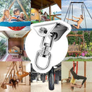 Heavy Duty Hammock Hanging Kit, 360° Rotating 1200 lb Swing Hangers for Hammock Chair Stand, Seat, Porch Swing, Yoga, Tree, Indoor Outdoor Hanging Hardware Sliver | Pack of 2 by GreenHaven Gardens