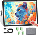 KOBAIBAN A3 Magnetic Light Box with Bag, Rechargeable Diamond Art Light Board with Side Physical Buttons, 3 Color Light Modes Super Bright Light Pad Light Table for Tracing, Drawing, Sketching (Black) by TinyTreasures Baby Boutique