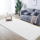 2x6 Runner Rug for Bedroom: Fluffy Shag Soft Washable Rugs Small Fuzzy Plush Indoor Carpet for Hallway Bedside Dorm Kids Girls Boys Room (White, 2'x6') by TinyTreasures Baby Boutique