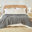 EMME Cotton Muslin Blanket King Size - Soft, Breathable Layering Blanket, 108"x90", All Season Gauze, Grey by CozyNest Decor