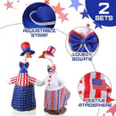 Frienda 2 Set Porch Goose Outfits Clothes 23 Inch Garden Raincoat Flag Bee Fishing Style Goose Costume for Lawn Patio Valentine's Day Decor by GreenHaven Gardens