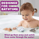 Tub Works® Wind Up Swimming Baby & Toddler Bath Toys, Arctic 3 Pack | Wind Arms & Watch Them Swim | Interactive Baby Bath Toys | Ideal for Bathtub, Toddler Pool, Summer or Water Table Play by TinyTreasures Baby Boutique