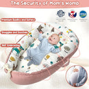 Baby Lounger - Baby Lounger for Newborn 0-24 Months, Breathable, Soft Cotton Baby Nest, Portable Infant Lounger for Home & Travel, Newborn Essentials Gift (Pink Deer) by TinyTreasures Baby Boutique