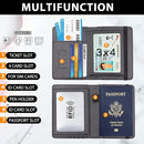 Melsbrinna Rfid Passport Holder for Travel women/Men, Cute Passport Wallet Rfid Blocking Card Slots, Rfid Passport Cover/CaseTravel Wallet, Passport Book Holder (1, Black3) by TinyTreasures Baby Boutique