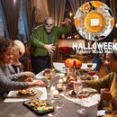 Sfcddtlg 6 Pcs Halloween Spider Web Placemats- 15"" Heat Insulation Halloween Placemats Spider Web Table Mats- Hollow Out Spiderweb Coasters Placemat for Dining Table Halloween Decoration (Brown) by CozyNest Decor