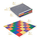 ECR4Kids SoftZone Patchwork Activity Mat, Folding Playmat, Assorted by TinyTreasures Baby Boutique