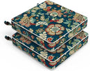 LVTXIII Patio Chair Cushions 22"x22"x3", Water-Repellent Outdoor Seat Cushions for Patio Furniture, Square Chair Pads with Ties for Home Garden Decoration, Set of 2, Peacock Blue by GreenHaven Gardens