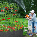 Cucumber Trellis for Garden, 45 x 53 Inches A Frame Outdoor Greenhouse Trellis with 46 Gallon Fabric Raised Bed, Climbing Net and Plant Support Clips for Climbing Plants by GreenHaven Gardens
