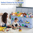 Toy Box Chest for Kids, Collapsible Oxford Toy Storage Box with Handles for Boys, Extra Large Sturdy Waterproof Toy Organiser for Bedroom Playroom, 37.7×12.5×15.7 Inch (Animal Cars) by TinyTreasures Baby Boutique