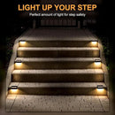 SOLPEX Solar Fence Lights, 6 LEDs Solar Lights Outdoor Waterproof Solar Powered for Deck, Stair, Front Porch, Balcony, Walkway, Garden, Yard, Patio, Pool Decor, IP65 Waterproof (16 Pack, Warm White) by GreenHaven Gardens