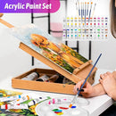 iBayam Art Set for Kids Teens Girls Boys Adult, 195-Pack Deluxe Artist Gift Box with 3 PCS Drawing Pads, A4 Canvases, Arts and Crafts Kits, Painting, Drawing & Art Supplies with 24 Color Acrylic Paint by TinyTreasures Baby Boutique