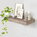 Deep Floating Shelves for Wall | 24 Inch Wide x 12 Inch Deep Floating Shelves | 24W x 12D Rustic Grey Wood Wide Wall Shelves | Bookshelf Laundry Shelf TV Shelf by CozyNest Decor