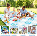 Extra Large Picnic Blanket Waterproof,80"x 80"Foldable Machine Washable Beach Blankets,Outdoor Blanket for 6-8 Adults,Picnic Mat Suitable for Indoor Crawling,Park Beach,Camping,Hiking,Travel( Blue) by TinyTreasures Baby Boutique