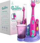 Brusheez Kids’ Electric Toothbrush Set - Safe & Effective for Ages 3+ - Parent Tested & Approved with Gentle Bristles, 2 Brush Heads, Rinse Cup, 2-Minute Timer, & Storage Base (Prancy The Pony) by TinyTreasures Baby Boutique