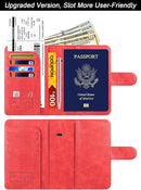 Passport Holder Cover Wallet Travel Essentials Leather Rfid Blocking Case Vacation Luggage Must Haves Travel Accessories for Men Women (120