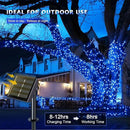 JMEXSUSS 4 Pack 100 LED Solar Fairy Lights, 33ft Blue Solar String Lights Outdoor Waterproof, 8 Modes Copper Wire Solar Twinkle Lights for Patio Garden Yard Tree Christmas Halloween Decor by GreenHaven Gardens