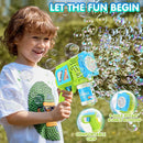 2 Pack Bubble Gun Machine for Kids, Automatic Light Up Bubble Blower with 4 Bottles 10 Bags Refill Solution Bubble Guns Blaster for Toddlers, Outdoor Toys Gifts Wedding Easter Party Favor by TinyTreasures Baby Boutique