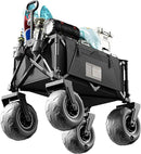 DXZ Beach Wagon Cart with Big Wheels for Sand – Folding Collapsible Wagon, Heavy Duty Wagons Carts Foldable for Beach, Camping, Outdoor Gear, Easy Setup Black Grey by GreenHaven Gardens
