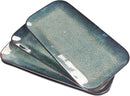 Serving Platters Set of 4, Rectangular Serving Plates, Serving Trays for Entertaining Party, Microwave,Oven,Dishwasher Safe,Kitchen Dinnerware, Blue reactive glaze 12.7 Inch by CozyNest Decor