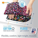 SunnyBay Small Microwave Heating Pad, Microwavable Versatile Cold/Heated Neck and Shoulder Wrap for Back Pain and More, Moist Heat Cotton-Fleece Pad, 6x11 Inches, Meadow & Melody Flowers, Pack of 2 by CozyNest Decor