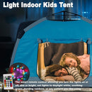 Easy Set Up Kids Playhouse with Nice LED Light Strip and 3 Large Opens,Portable Children Play Tent & Privacy Room for Indoor & Outdoor Games with Carry Bag-Free Space for Toddlers-Birthday Gifts by TinyTreasures Baby Boutique