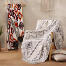 CASAAGUSTO Boho Throw Blanket - Orange and Green Decorative Blankets with Tassel, Printed Flannel Bohemian Blanket for Chair, Bed, Sofa, Couch(60 * 80, Orange and Green) by CozyNest Decor