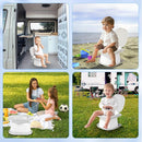 2025 Upgraded Portable Potty Training, Travel Potty for Toddler, portable toilet for kids Foldable, Apply to Seat Emergency Toilet for Camping, Outdoor,Car, Indoor(white Gray) by TinyTreasures Baby Boutique