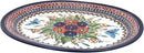Blue Rose Polish Pottery Floral Butterfly Large Serving Platter by CozyNest Decor