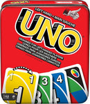 Mattel Games UNO Card Game for Family Night with Cards Specially Designed for Left-Handed Players in Collectible Tin Box by TinyTreasures Baby Boutique