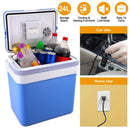 24L Portable Car Cooler 12V Car Refrigerator Travel Cooling Warmer Fridge Box Home Use