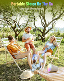 Portable Bluetooth Speaker Wireless with 9 Color Lights, 20H Playtime, Stereo Pairing, Deep Bass, IPX6 Waterproof, Bluetooth 5.3, Small Speaker for Home, Party, Outdoor, Camping, Beach, Gift by TinyTreasures Baby Boutique