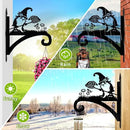 Plant Hangers Outdoor Heavy Duty Iron Decorative Gnome Silhouette Pot Hangers for Plants 11 inch Hanging Plant Bracket Wall Plant Hanger for Bird Feeder Flower Pot Lantern Wind Chimes by GreenHaven Gardens