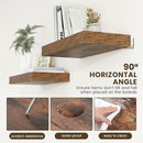 Deep Floating Shelves for Wall | 24 Inch Wide x 12 Inch Deep Floating Shelves | 24W x 12D Rustic Wood Wide Wall Shelves | Bookshelf Laundry Shelf TV Shelf by CozyNest Decor