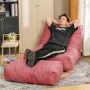 Bean Bag Chair with Ottoman, Comfy Bean Bag Sofa with Memory Foam, Lazy BeanBag Sofa with Footstool, Fireside Bean Bag Couch for Living Room, Bedroom, Apartment by TinyTreasures Baby Boutique