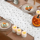 Halloween Table Runner Ghost Soft Plush Faux Fur Halloween Table Runner Hallowee Home Decor, Holiday Kitchen Dining Table Decoration for Home Party Decor 13x72 Inch by CozyNest Decor