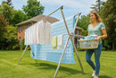 Clothes Drying Rack Folding Indoor Outdoor, Foldable Portable Laundry Drying Rack, Heavy Duty Laundry Hanger Dryer Rack with 20 Hooks (63.55'') by CozyNest Decor