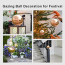 Nerien Gazing Ball, Stainless Steel Garden Mirror Globe, Polished Ornament Sphere, Hollow Floating Reflective Hemisphere, for Home Outdoor Pond Housewarming Swimming Pool Decoration, Rose Gold, 10Pcs by GreenHaven Gardens