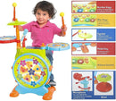 Play Baby Musical Big Toy Kids Drum Set with Adjustable Mic and Seat - Many Functions and Activities for Hours of Play - Pretend to Be A Real Drummer with Drumsticks, Pedals, and Bass Drum by TinyTreasures Baby Boutique