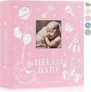 Lanpn Baby Photo Album 4x6 600 Pockets, Linen Cover Photo Book Newborn Bebe Album Memory Book with Front Window Holds 600 Horizontal and Vertical Pictures Gift for Boy Girl Baby Shower Pink by TinyTreasures Baby Boutique
