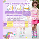 4-Pejiijar Rainbow Unicorn Kids Roller Skates for Girls Toddler Ages 2-4 5-8 8-12,Adjustable Roller Shoes with Luminous Wheels for Birthday Xmas Gifts by TinyTreasures Baby Boutique