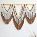 large macrame wall hanging - Boho Tapestry Macrame Wall Decor Art- Chic Bohemian Handmade Woven Tapestry Home Decoration for Bedroom Living Room Apartment Wedding Party - 43"x32" (Beige-Brown) by CozyNest Decor