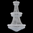 31 - Light Large Empire Crystal Chandelier for High Ceiling Foyer Entryway Staircase Living Room Dining Room Chrome Finish by CozyNest Decor