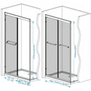 Double Sliding Shower Door With Explosion Proof Film by HouseOfZazla