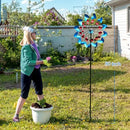 Wind Spinners for Yard and Garden Large - 80 inch Wind Spinners Outdoor Metal Large with Solar LED Light, Wind Sculptures & Spinners Windmills for Birthday Gifts Decorations(24 Diameter) by GreenHaven Gardens