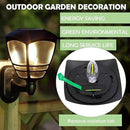 MAGGIFT 4 Pack Solar Powered Wall Lantern, Outdoor 10 Lumen LED Edison Bulb Warm White Solar Lights Wall Sconce with No Wiring Required, Fixture with Wall Mount Kit by GreenHaven Gardens