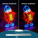 Hot Dog Neon Sign Dimable Cool Hot Dogs Neon Signs Funny Hot Dog Party Themed Light Decor for Restaurants Bars Game Rooms Vibrant LED Lighting Gifts for Fast Food Enthusiasts (15×9.8inch) by CozyNest Decor